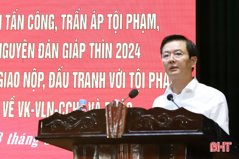 Đồng chí Trần Báu Hà - Phó chủ tịch UBND tỉnh phát biểu chỉ đạo tại hội nghị.JPG